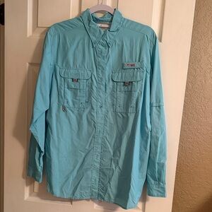 Columbia Light Blue Long Sleeve Shirt